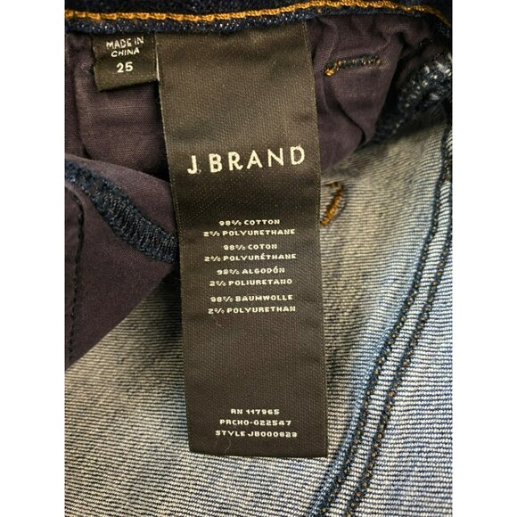 J Brand Jeans Size 25 x 29 Skinny Stretch Womens $225 MSRP! Blue Faded So Soft! - Picture 3 of 7